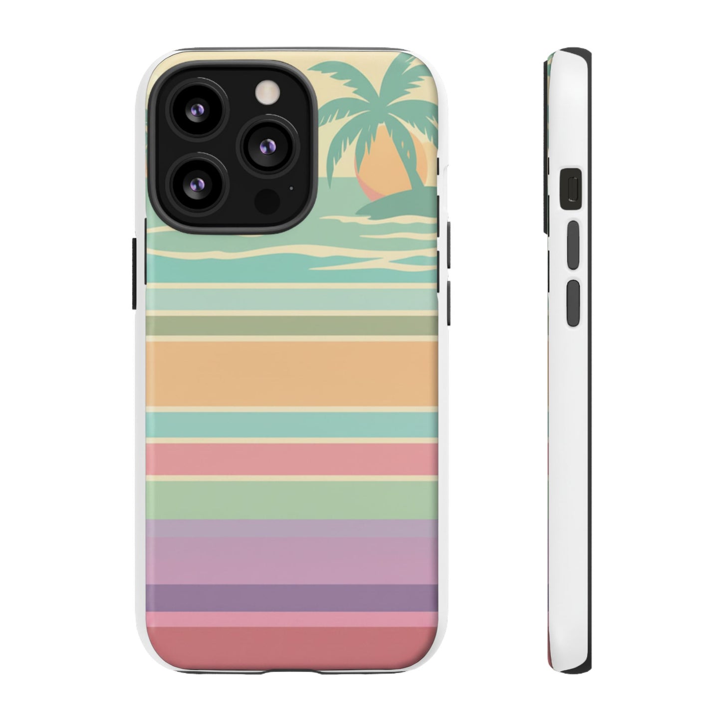 Tough Case — Retro Pastel Sunset Palm Tree Phone Case
