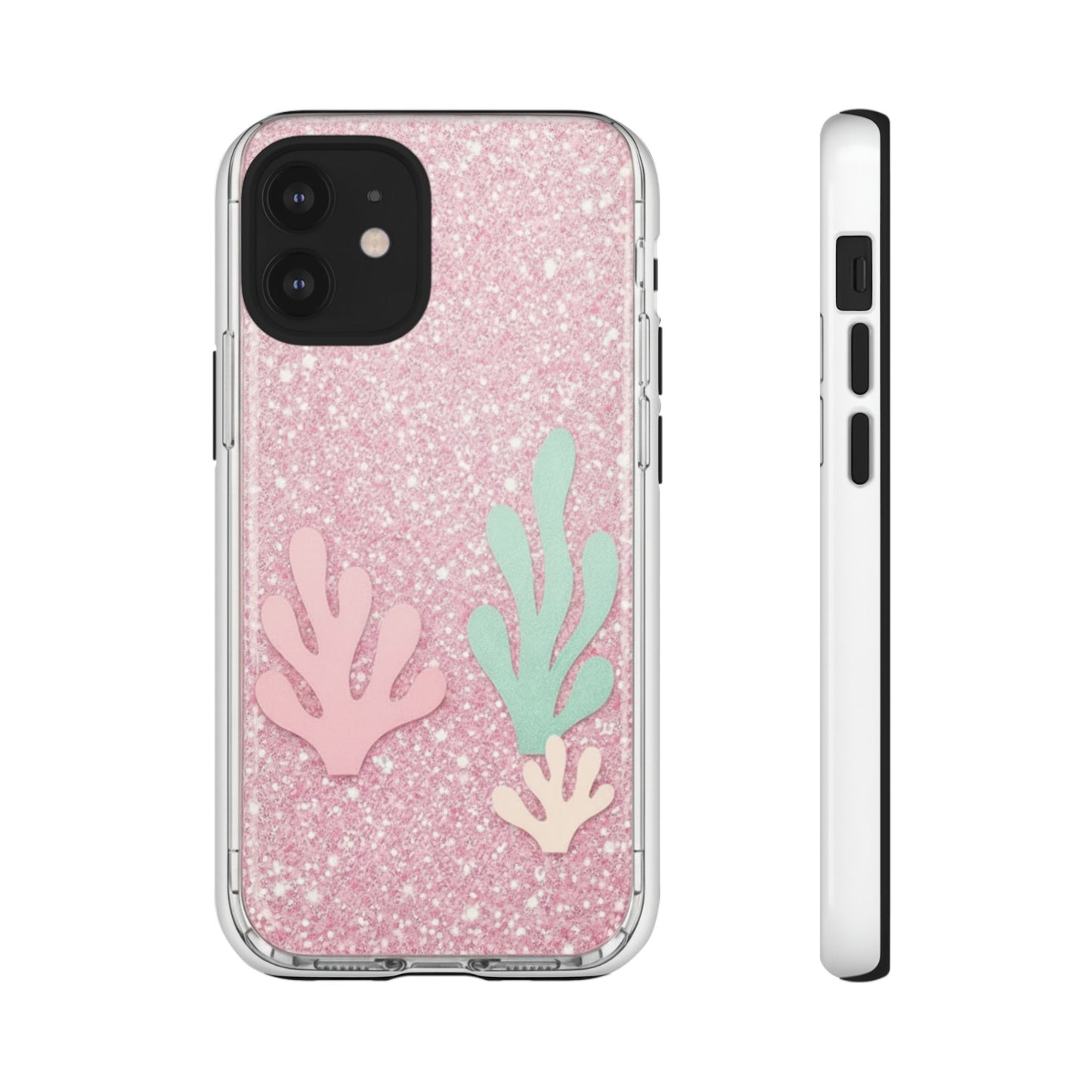 Pink Glitter Seaweed Tough Case - Sparkle Protective Phone Cover