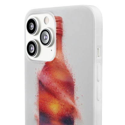 Galaxy Bottle Phone Case — Abstract Cosmic Beverage Design Flexible Case