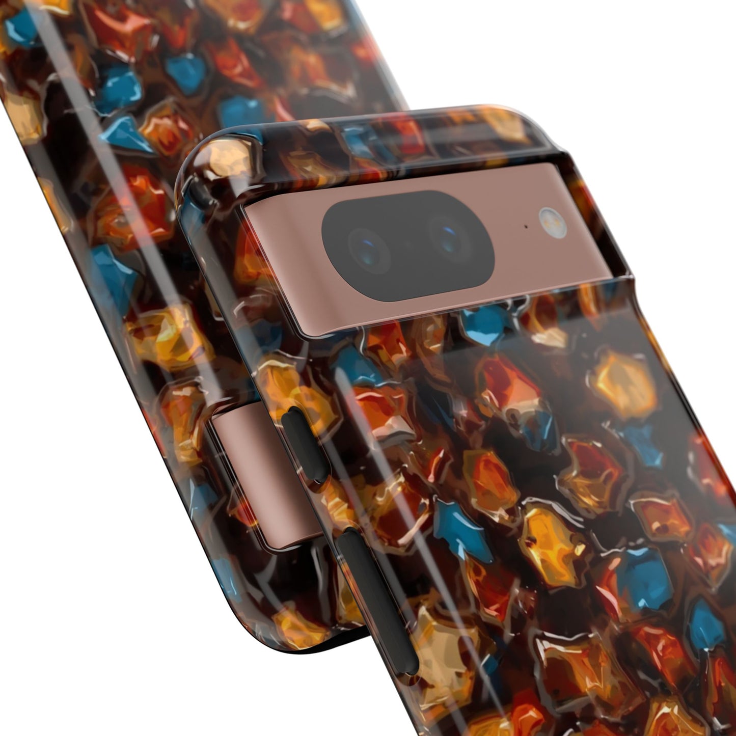 Phone Case - Amber Tortoiseshell Mosaic Protective Cover