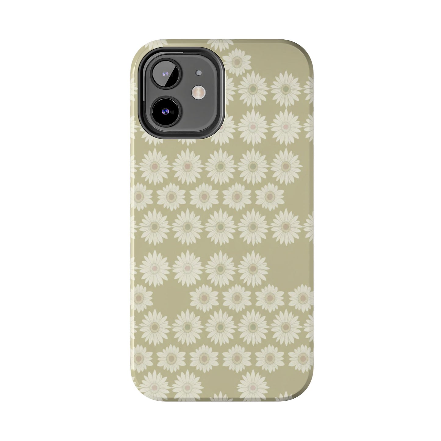 Daisy Pattern Tough Phone Case — Protective Floral iPhone Cover