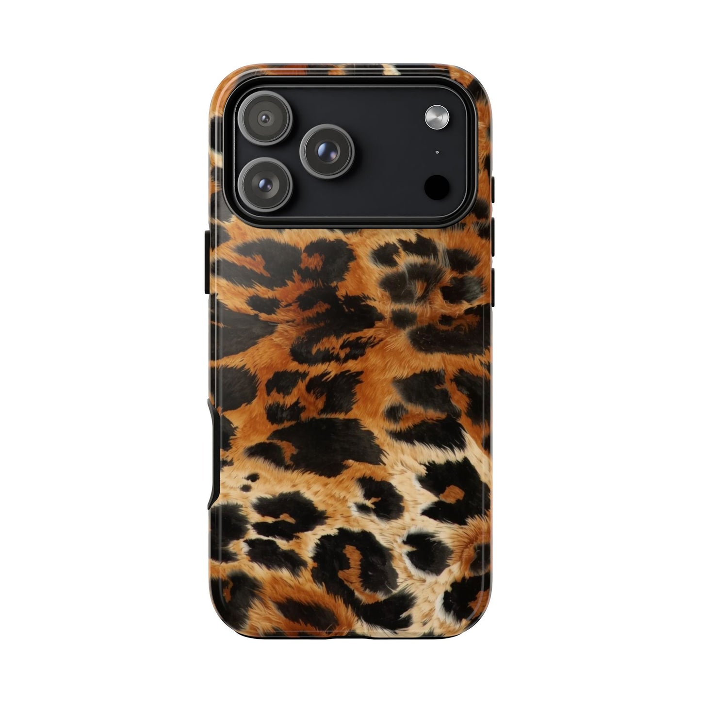 Leopard Print Tough Phone Case – Rugged Protective iPhone Cover