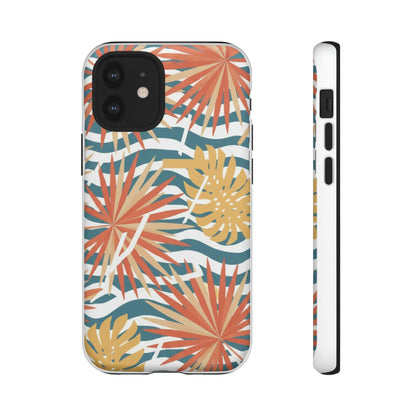 Tropical Palm Tough Phone Case – Retro Wave Floral Protective Cover