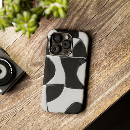 Black & White Abstract Pattern Tough Phone Case
