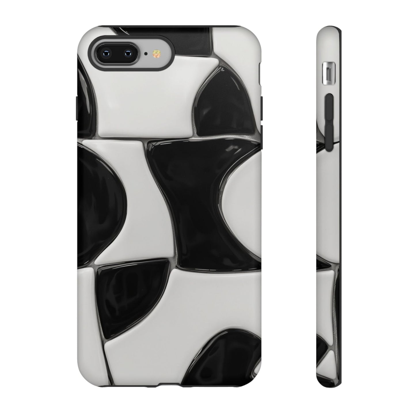 Black & White Abstract Pattern Tough Phone Case