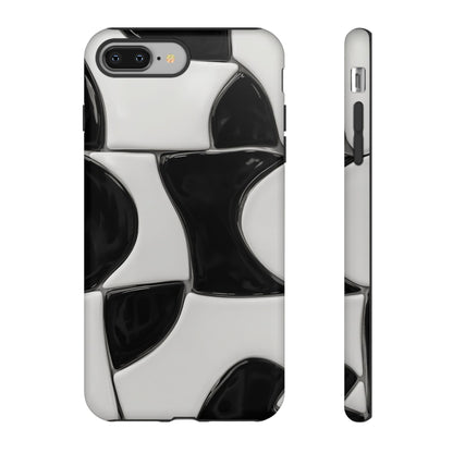 Black & White Abstract Pattern Tough Phone Case