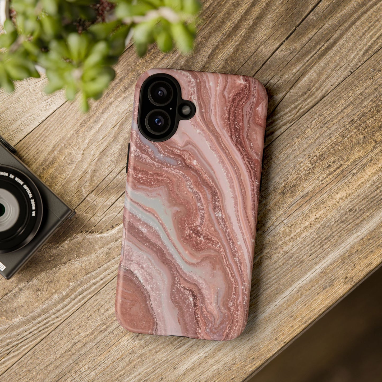 Rose Gold Marble Tough Phone Case
