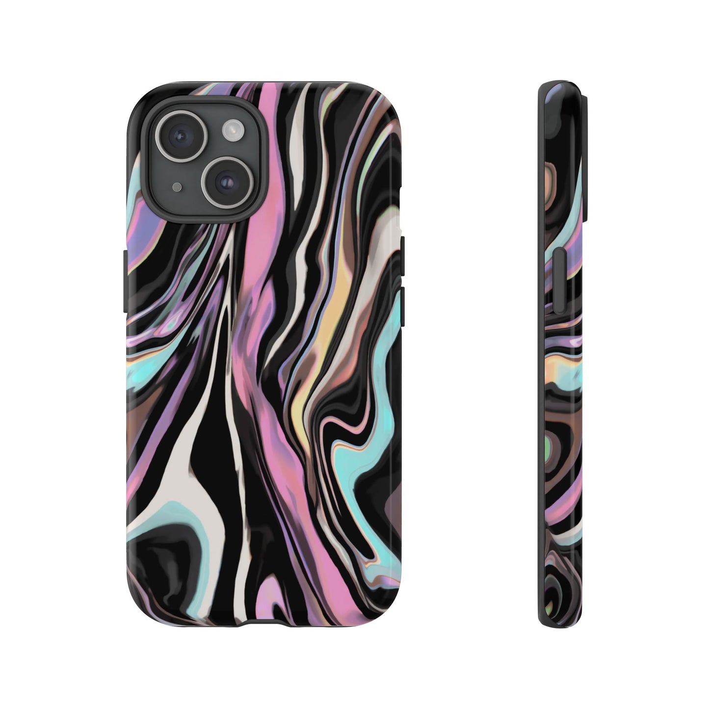 Abstract Marble Tough Phone Case — Pastel Swirl Protective Cover