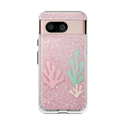 Pink Glitter Seaweed Tough Case - Sparkle Protective Phone Cover
