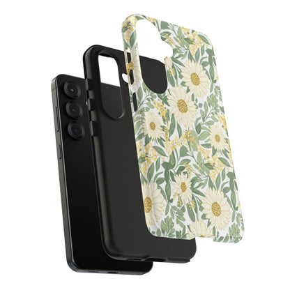 Daisy Meadow Tough Phone Case — Floral Protective Phone Cover
