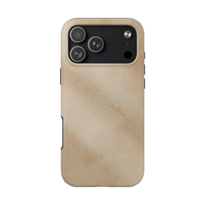 Tough Phone Case — Vintage Beige Marble Protective Phone Cover