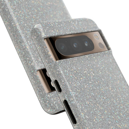 Glitter Silver Tough Phone Case — Sparkling Protective Phone Case