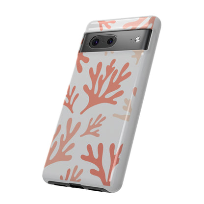 Coral Reef Pattern Tough Phone Case — Pink Beachy Protective Cover