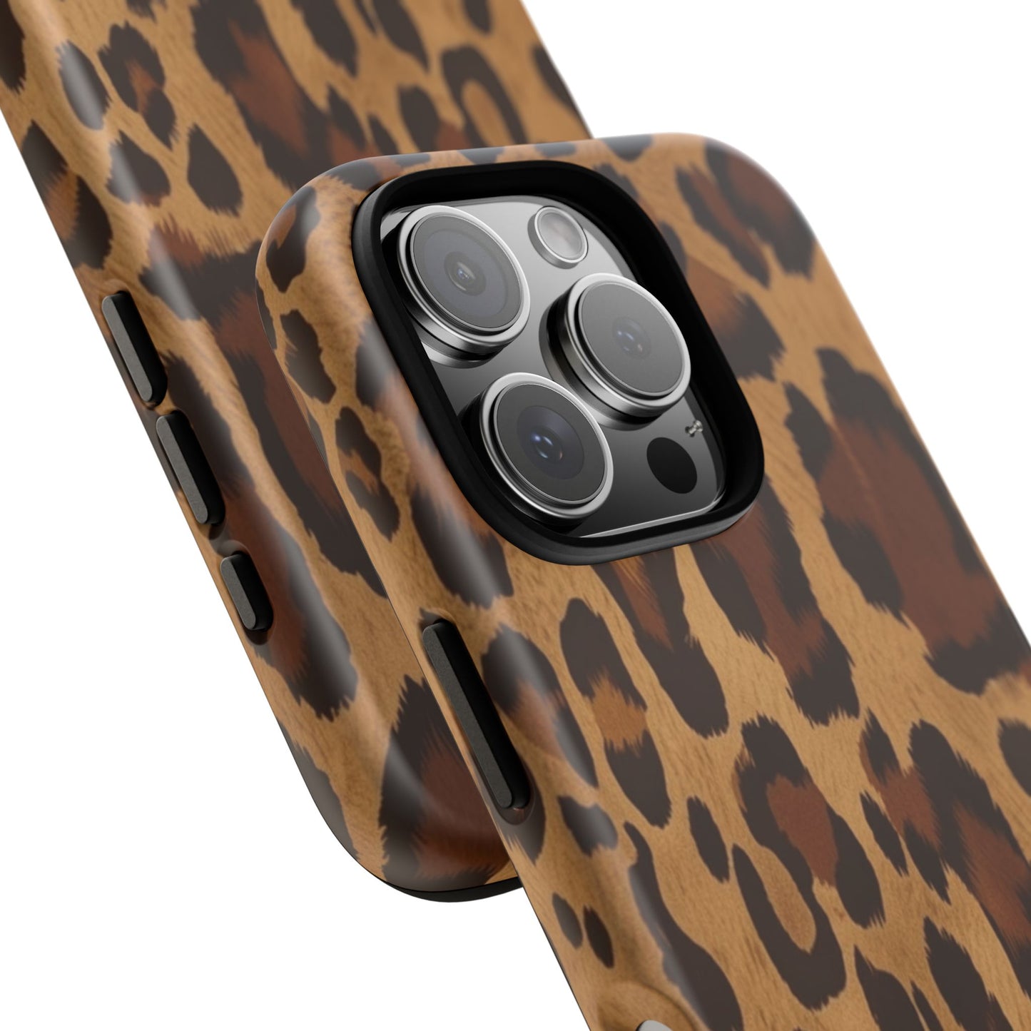 Leopard Print Tough Phone Case — Durable Animal Print Protective Cover