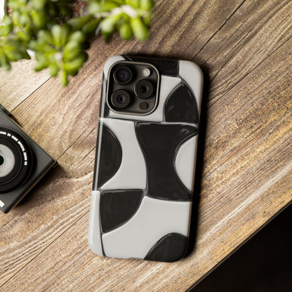 Black & White Abstract Pattern Tough Phone Case