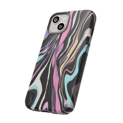Abstract Marble Tough Phone Case — Pastel Swirl Protective Cover