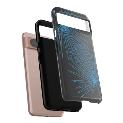 Blue Dandelion Burst Tough Phone Case — Protective Floral iPhone Cover