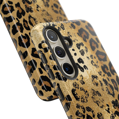 Leopard Print Tough Phone Case — Durable Protective iPhone Cover