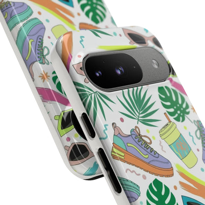 Tough Cases — Colorful Retro Sneakers & Sunglasses Phone Case