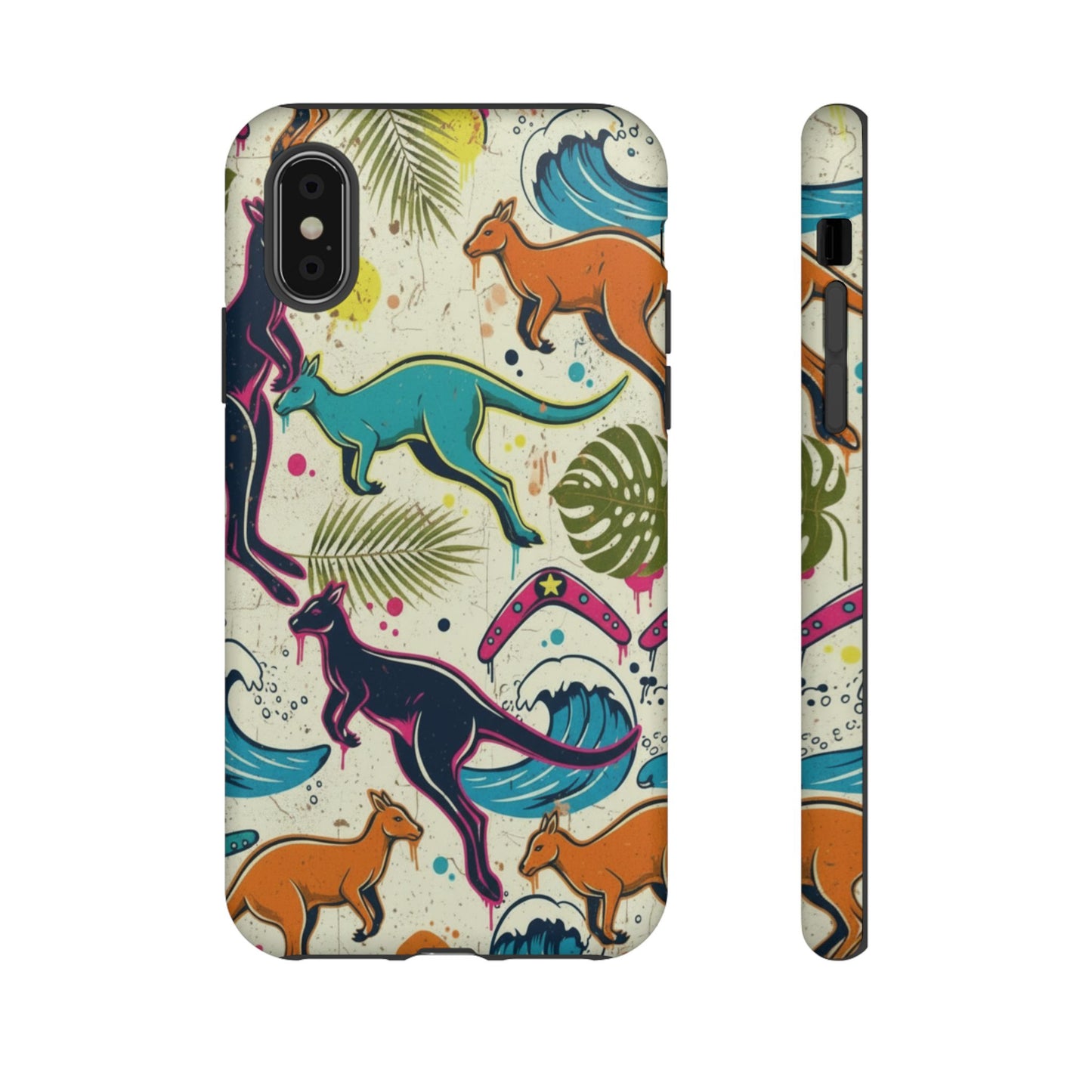 Tough Cases — Colorful Surfing Kangaroo Phone Case