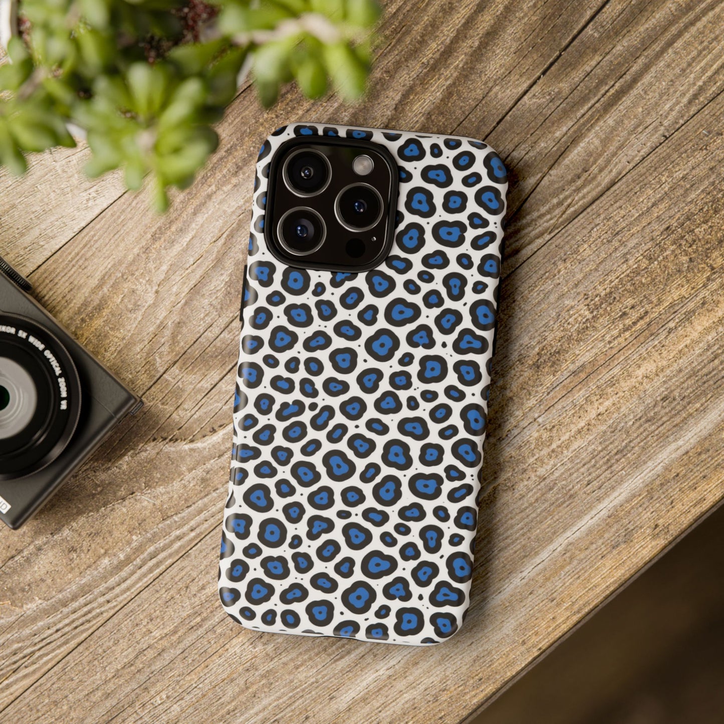 Blue Leopard Print Phone Case – Tough Protective Cover