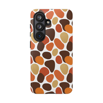 Phone Case — Retro Pebble Pattern in Warm Autumn Colors