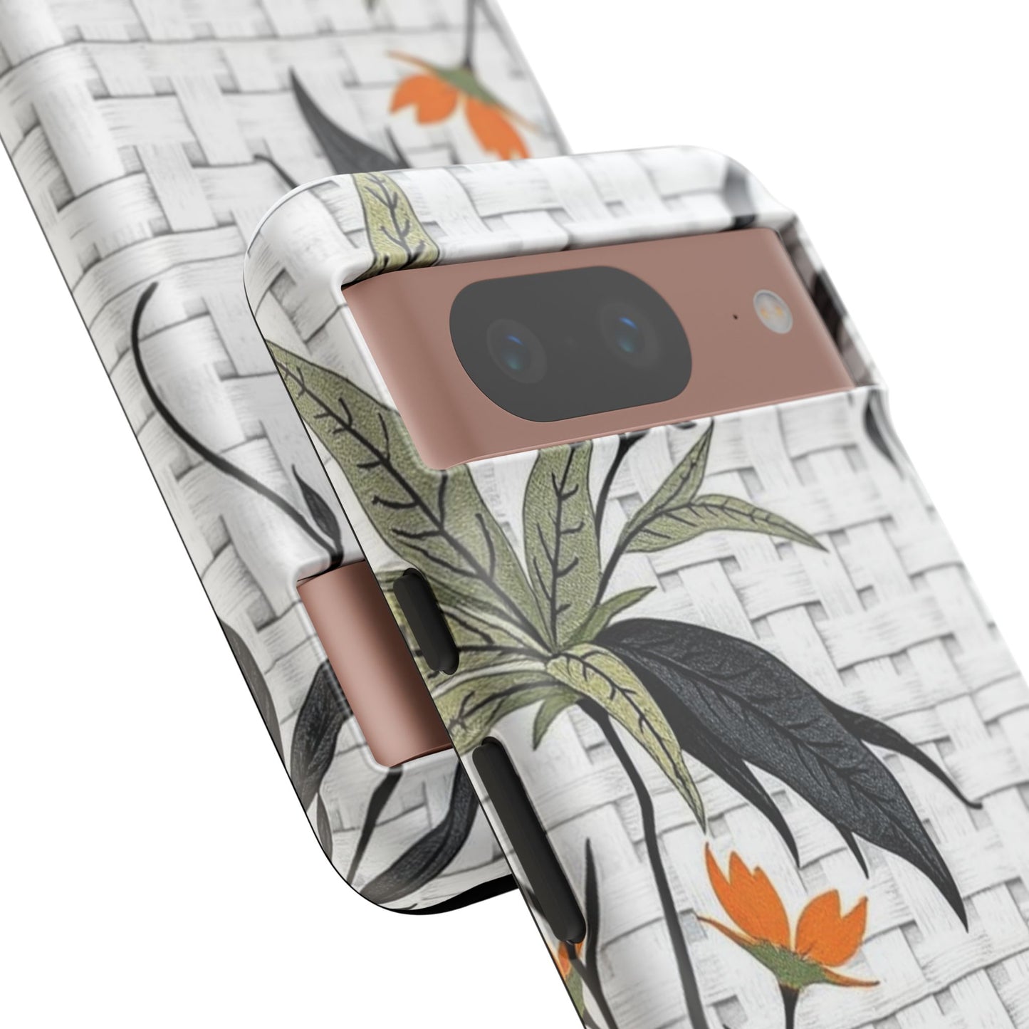 Floral Woven Tough Phone Case — Protective Botanical iPhone Cover