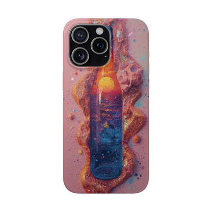 Phone Case — Surreal Sunset Bottle Art Flexible Protective Cover