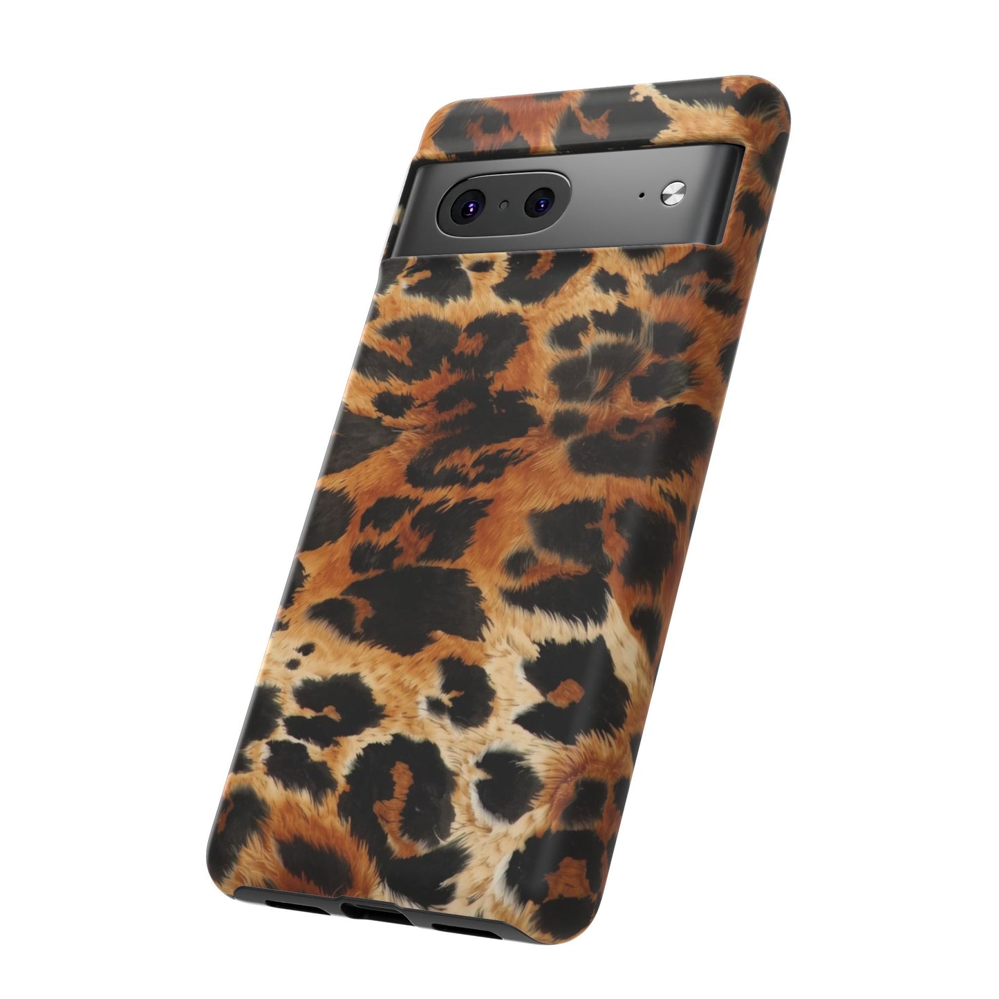 Leopard Print Tough Phone Case – Rugged Protective iPhone Cover