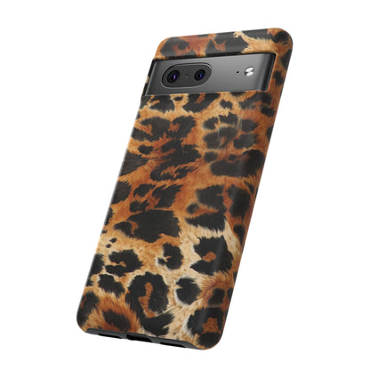 Leopard Print Tough Phone Case – Rugged Protective iPhone Cover