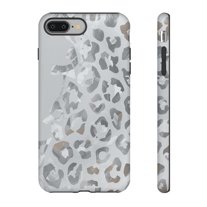 Silver Leopard Tough Phone Case