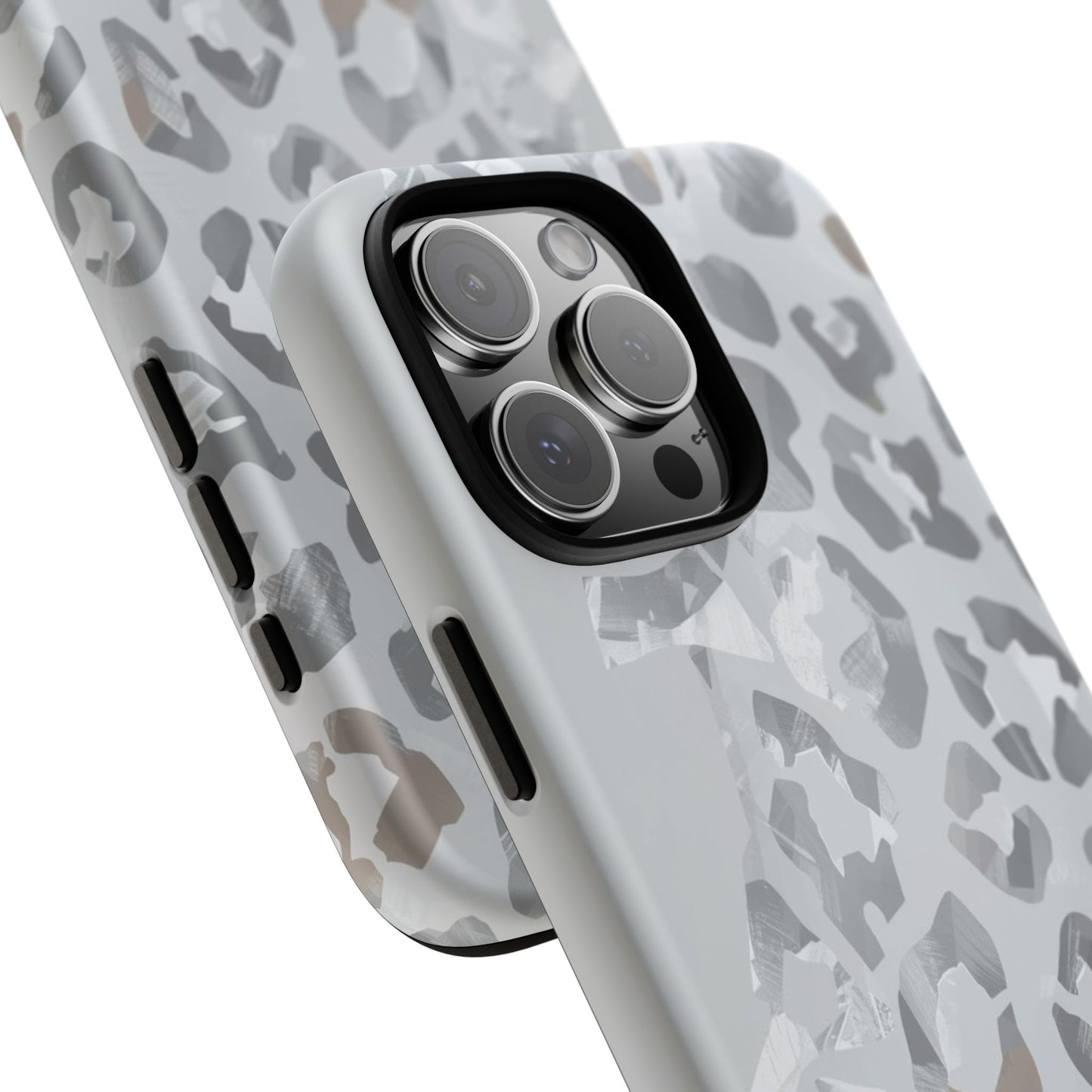 Silver Leopard Tough Phone Case