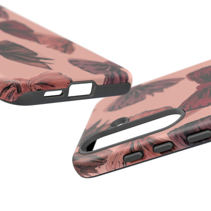 Bow Pattern Tough Phone Case — Pink Watercolor Bows Protective iPhone Cover