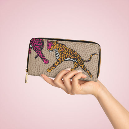 Women's Leopard Wallet - Animal  Pebble Print Wallet