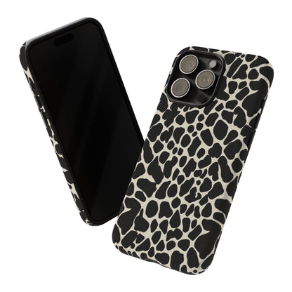 Black and White Cowhide Phone Case — Protective Tough Case