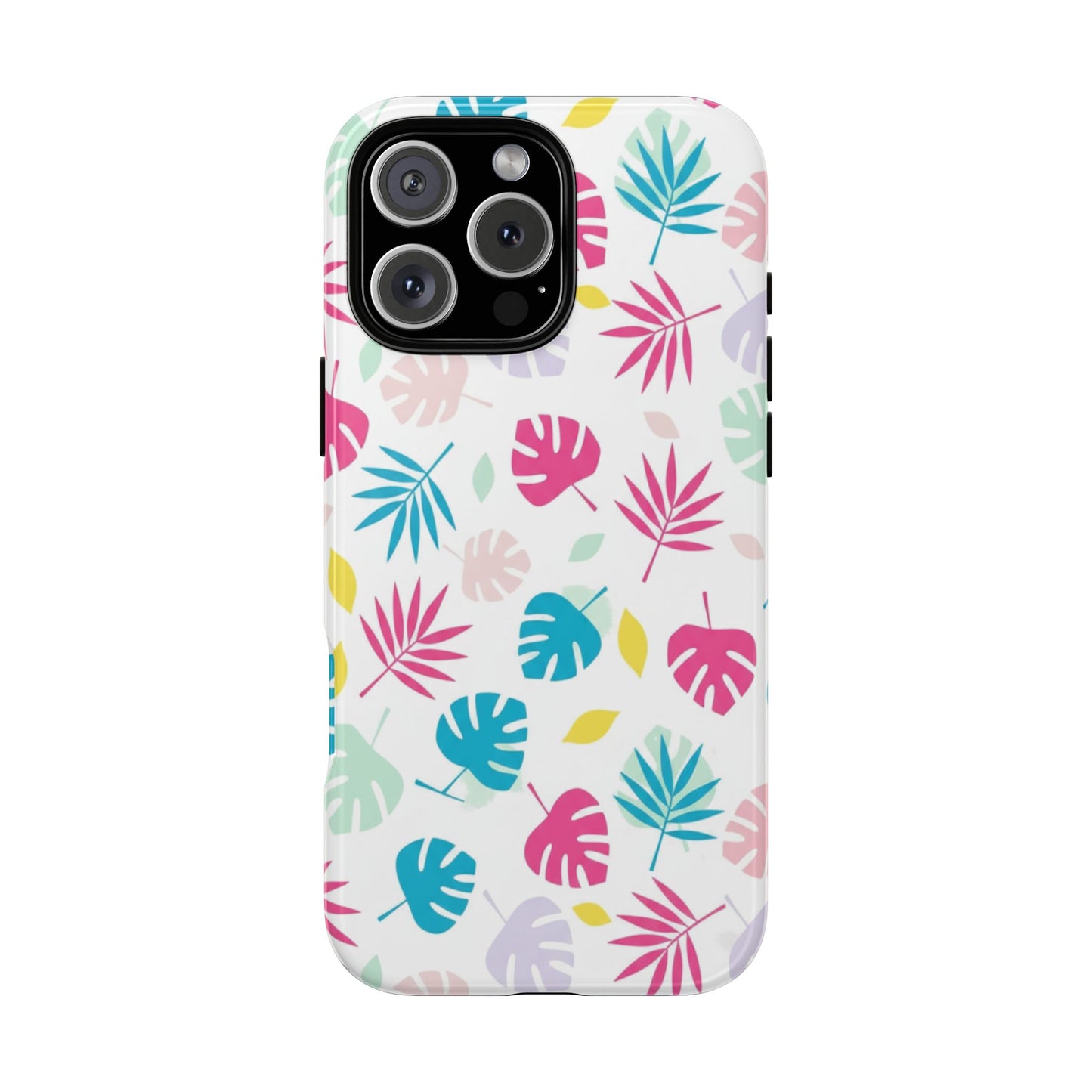 Tropical Leaf Phone Case — Colorful Pastel Monstera & Palm iPhone Case