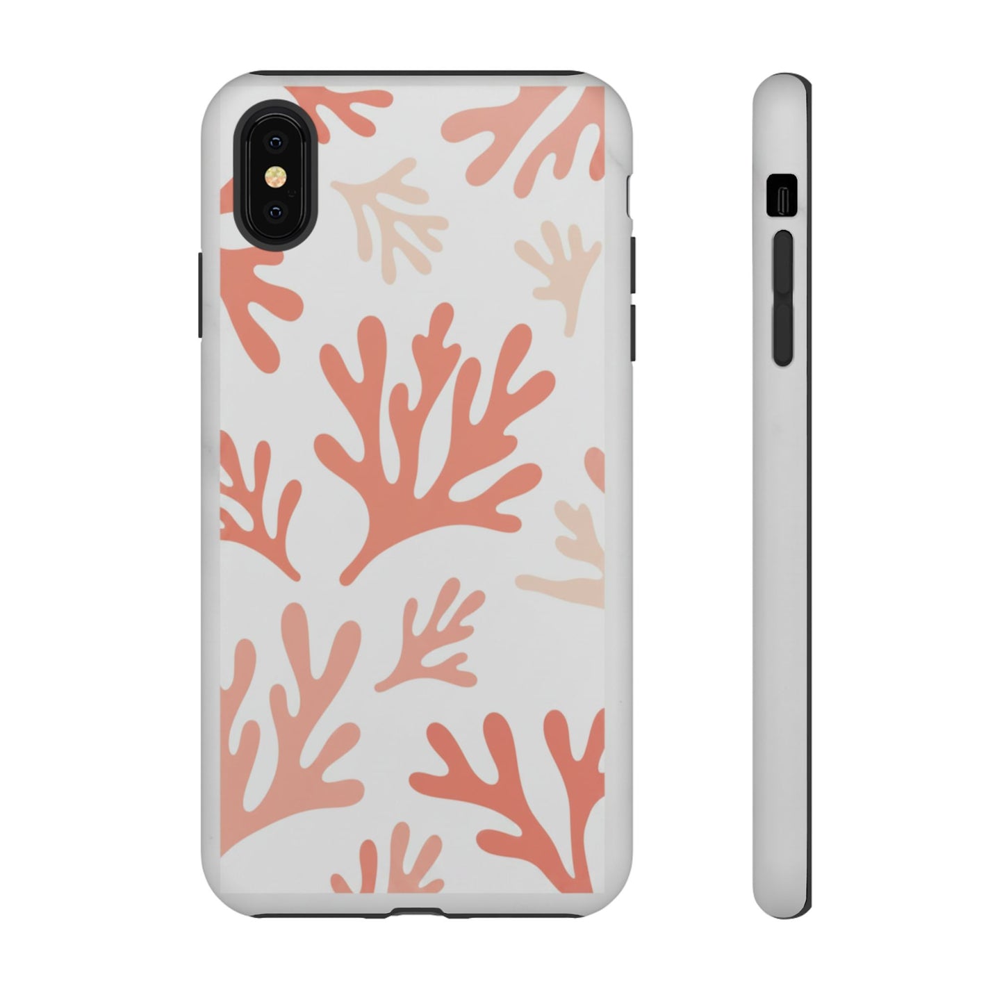 Coral Reef Pattern Tough Phone Case — Pink Beachy Protective Cover