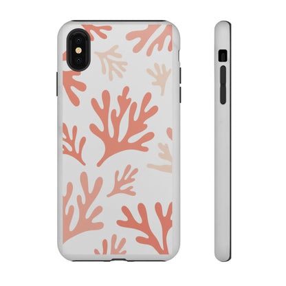 Coral Reef Pattern Tough Phone Case — Pink Beachy Protective Cover