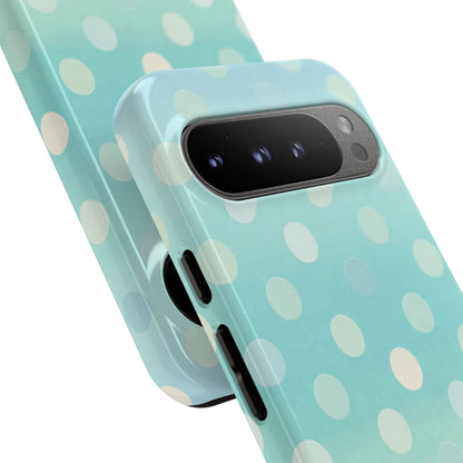 Abstract Palm Tough Phone Case — Minimal Coastal Blue Protective Cover