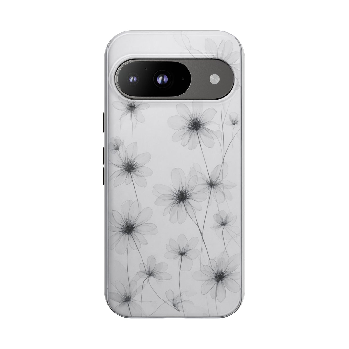 Tough Case — Black & White Floral Tough Phone Case