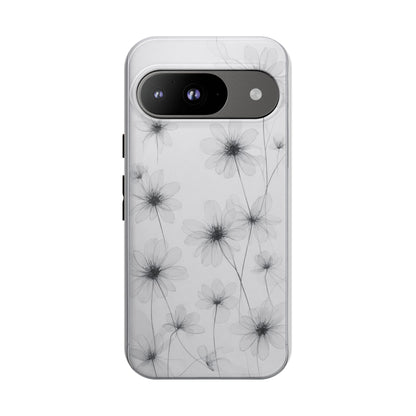 Tough Case — Black & White Floral Tough Phone Case