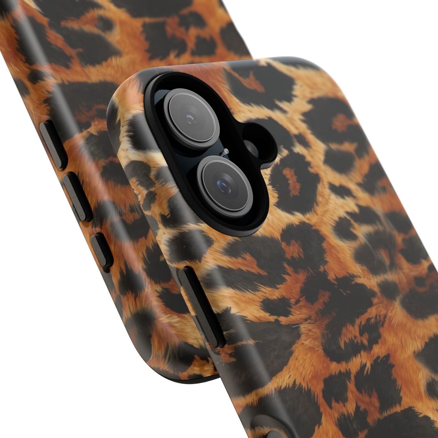 Leopard Print Tough Phone Case – Rugged Protective iPhone Cover