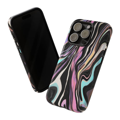 Abstract Marble Tough Phone Case — Pastel Swirl Protective Cover