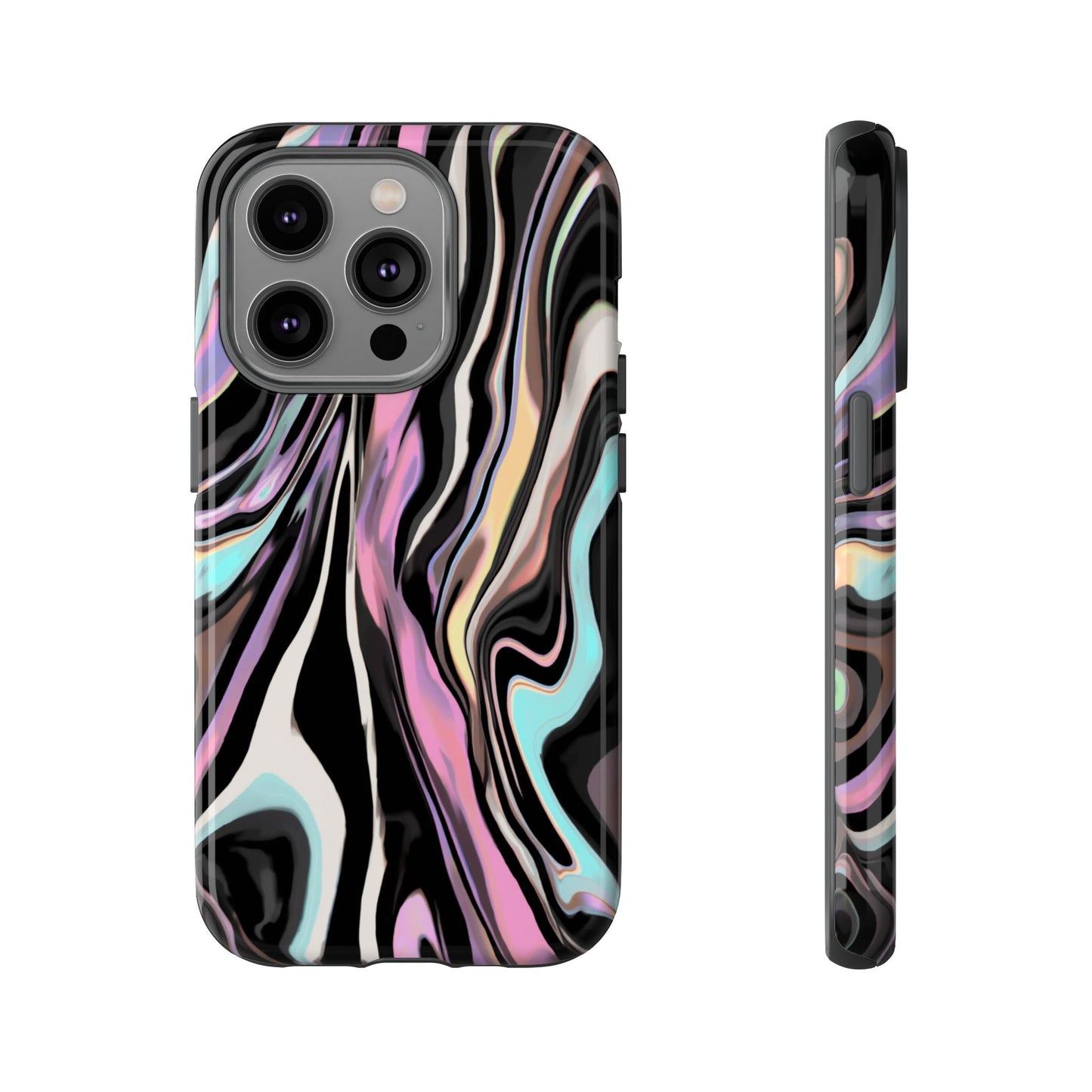 Abstract Marble Tough Phone Case — Pastel Swirl Protective Cover