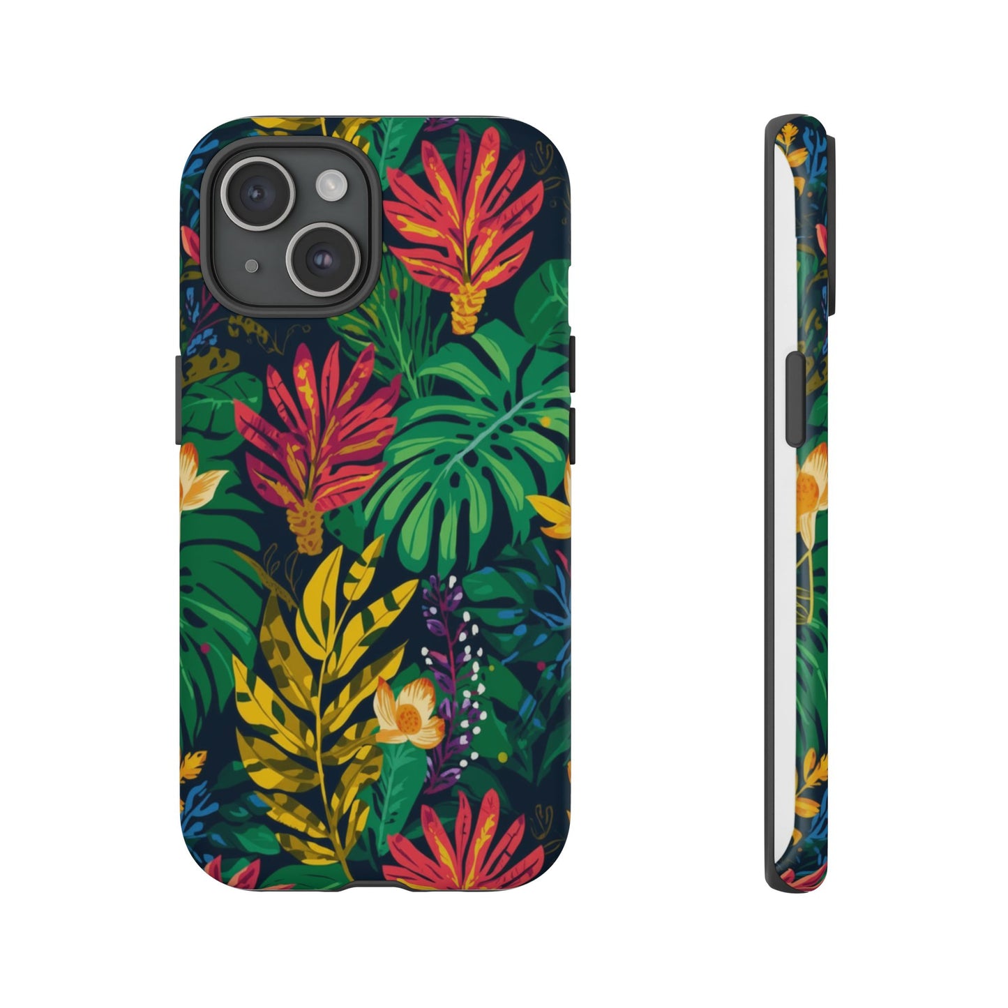 Tropical Floral Phone Case — Vibrant Jungle Leaf Protective Cover