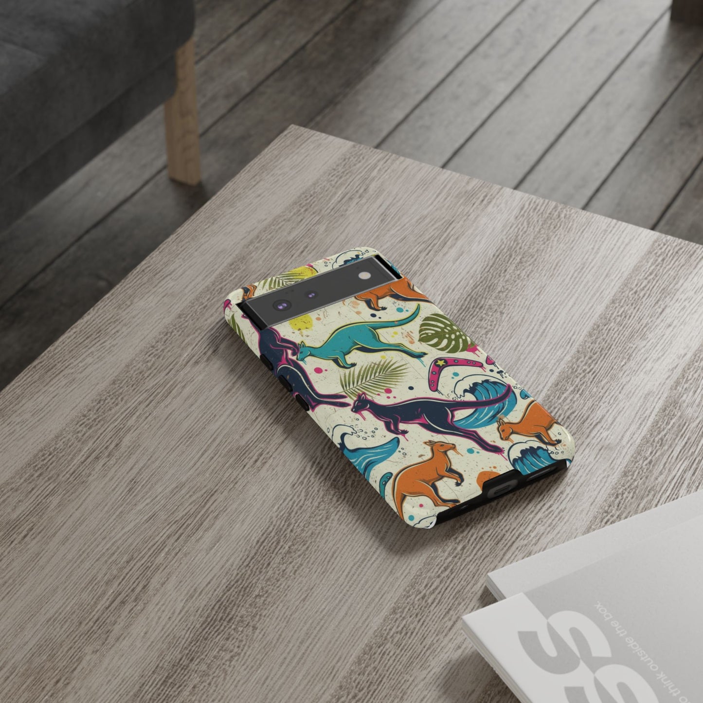 Tough Cases — Colorful Surfing Kangaroo Phone Case