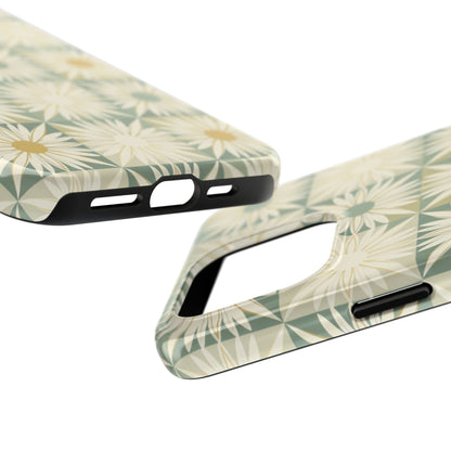 Retro Daisy Tough Phone Case — Vintage Floral Protective Cover for iPhone