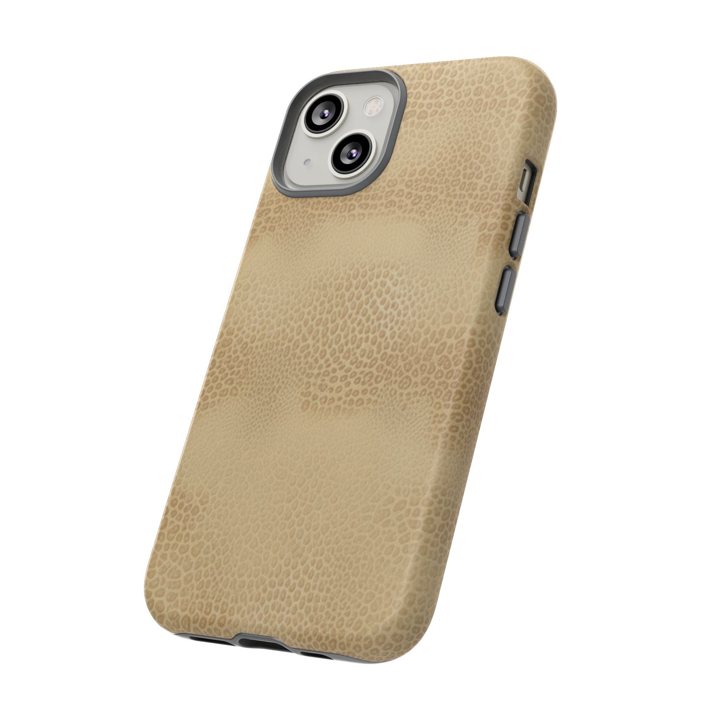 Tan Distressed Leather Texture Phone Case — Rugged Protective iPhone Cover