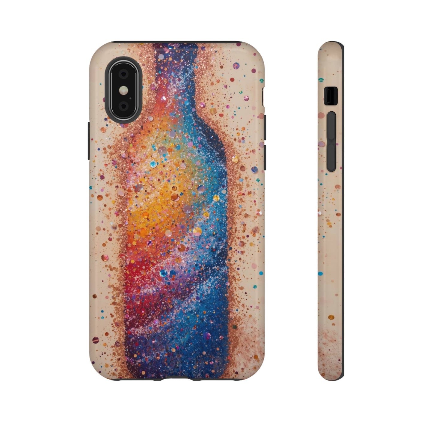 Galaxy Bottle Tough Phone Case — Colorful Nebula Splash iPhone Cover