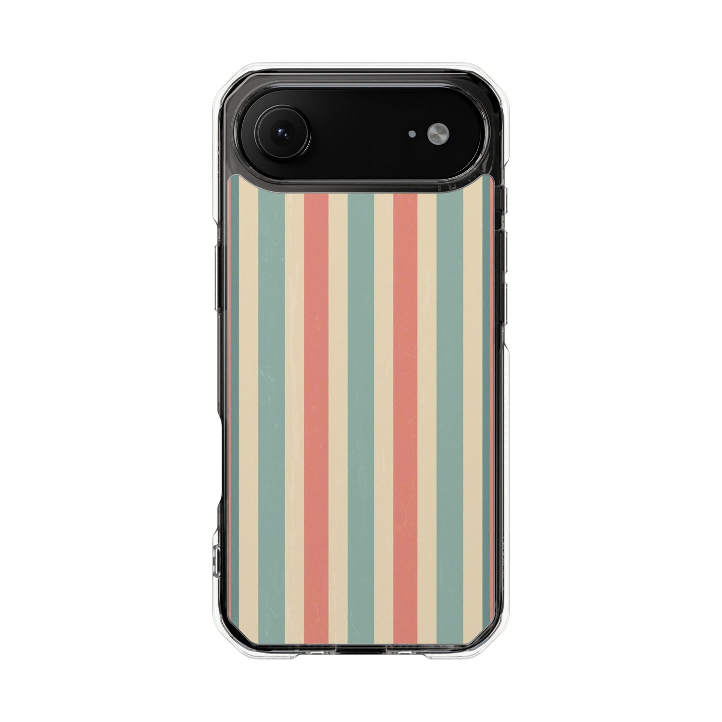 Retro Stripe Clear Magnetic Phone Case